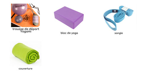 trousse, bloc, sangle, couverture yoga